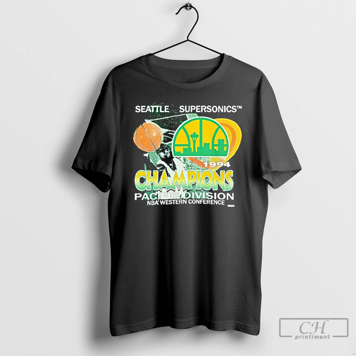 Classic Vintage Seattle Supersonics 1994 Champions T Shirts Sweater Hoodie