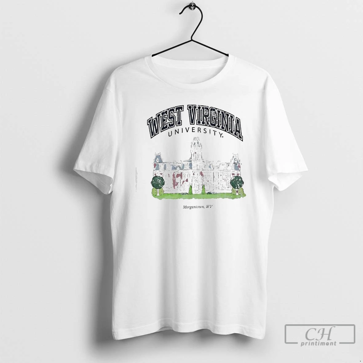 Classic West Virginia University In Woodburn Hall T Shirts Sweater Hoodie