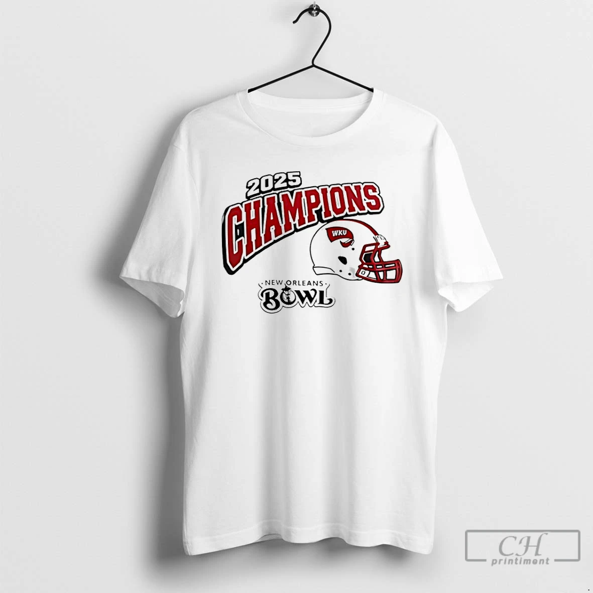 Classic Western Kentucky Hilltoppers New Orleans Bowl 2025 Champions Helmet T Shirts Sweater Hoodie