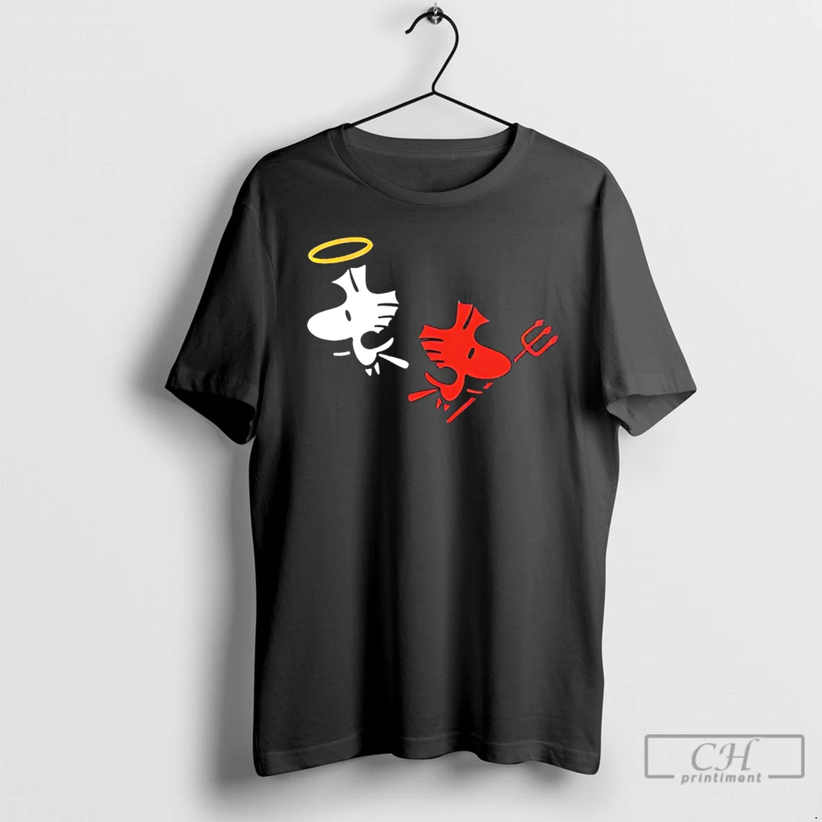 Classic Woodstock Angel And Devils Cartoon T Shirts Sweater Hoodie