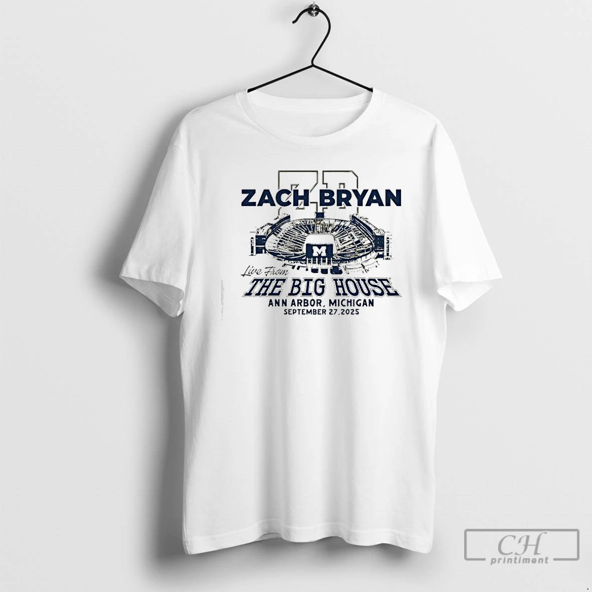 Classic Zach Bryan Live From The Big House Ann Arbor Michigan September 27 2025 T Shirts Sweater Hoodie
