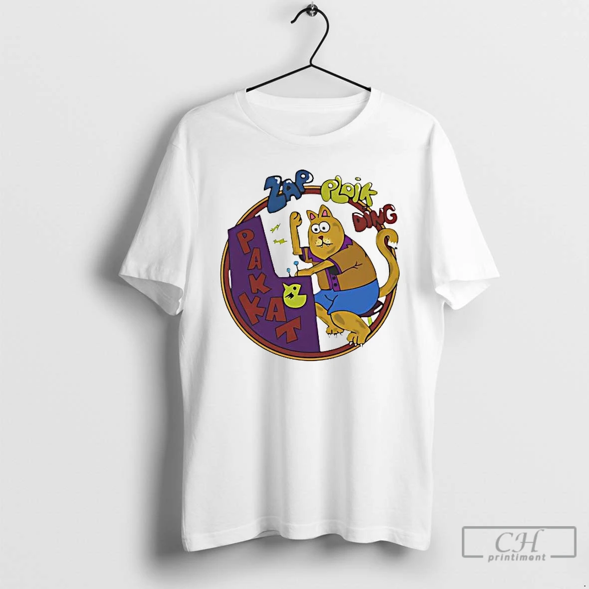 Classic Zap Ploik Ding Pakkat Cat Playing Ding Dong T Shirts Sweater Hoodie