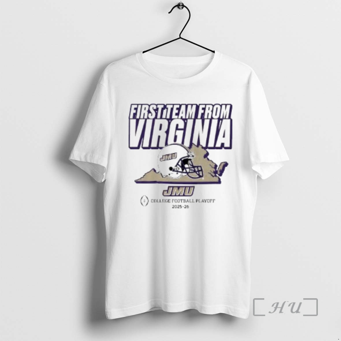 New Jmu Football Cfp First Team From Virginia 2025 2026 Circle White Premium T Shirts Sweater Hoodie