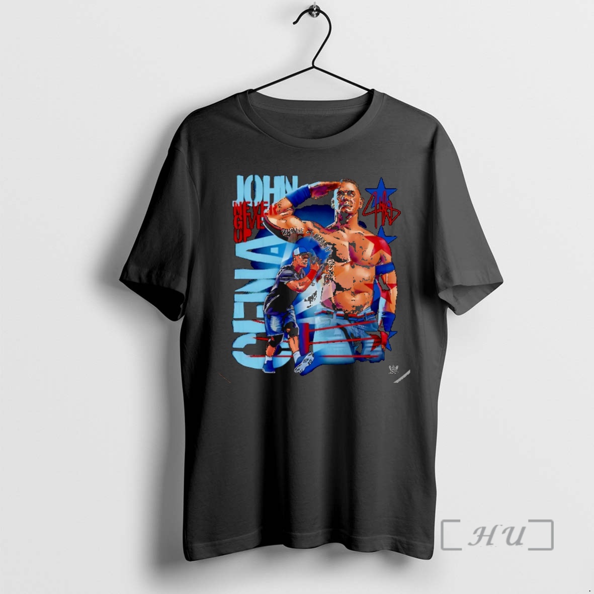 New John Cena Never Give Up Salute Signature Christmas Premium T Shirts Sweater Hoodie