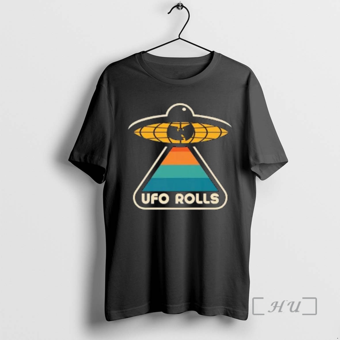 New Wu Tang Clan X Ufo Rolls Logo Circle Black Premium T Shirts Sweater Hoodie