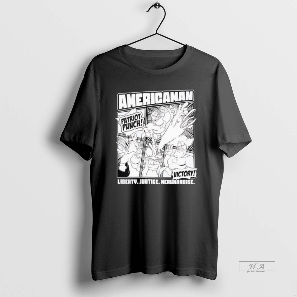 Official Americaman Liberty Justice Merchandise Comic T Shirt