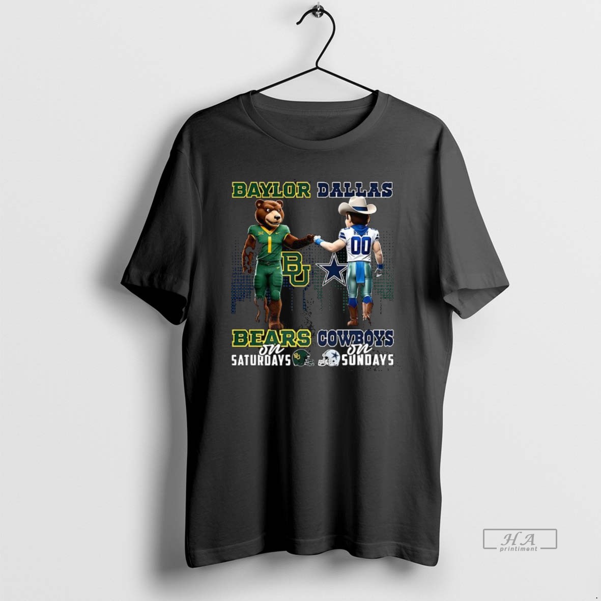 Official Baylor Bears On Saturdays Vs Dallas Cowboys On Sundays Mascot Shirt
