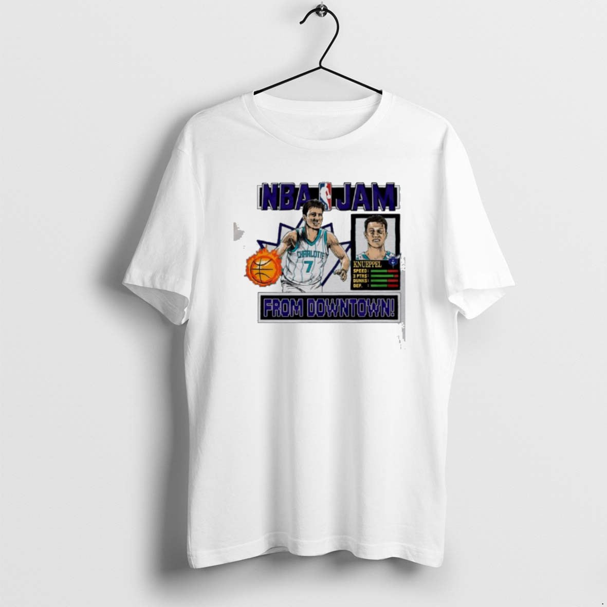 Official Charlotte Hornets Nba Jam Hornets Kon Knueppel T Shirt