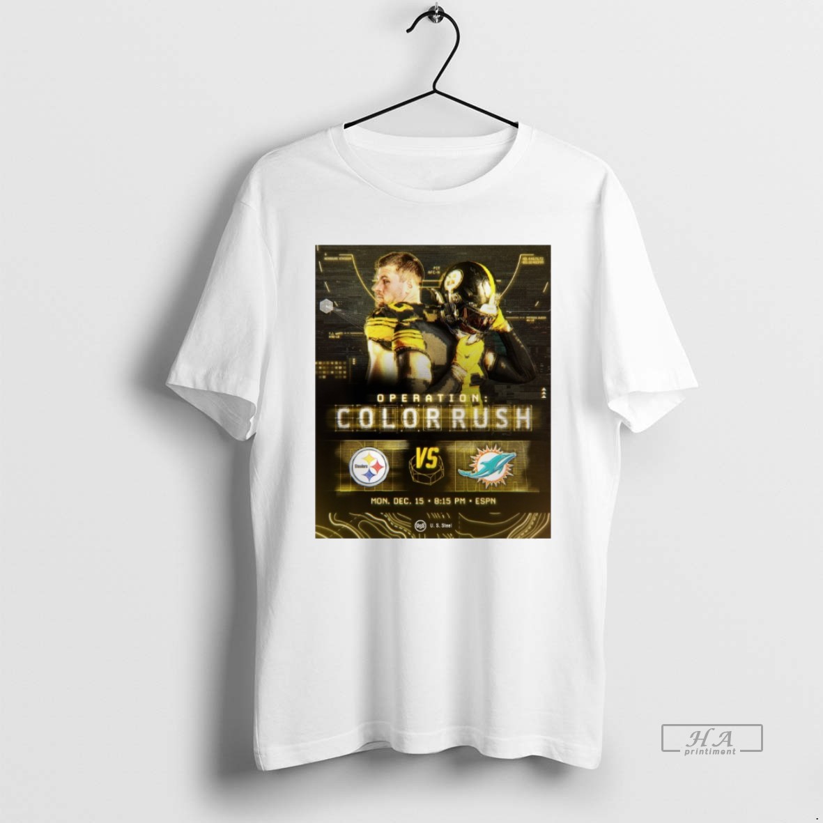 Official Color Rush Nfl Pittsburgh Steelers Vs Miami Dolphins December 15 2025 Shirt