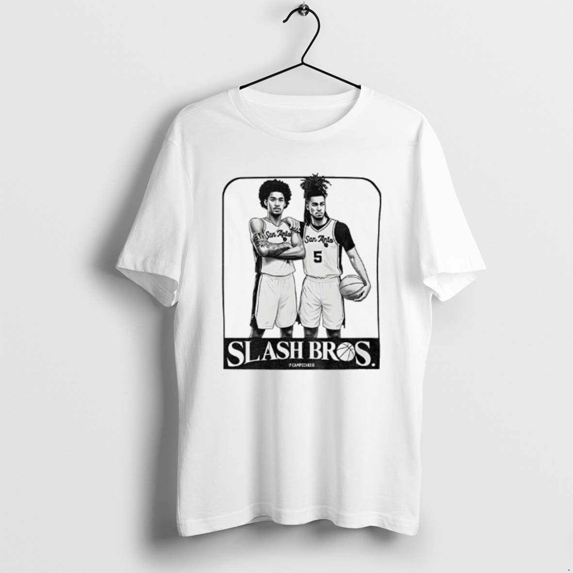 Official Dylan Harper Vs David Robinson Slash Bros San Antonio Spurs Nba Basketball Cartoon T Shirt