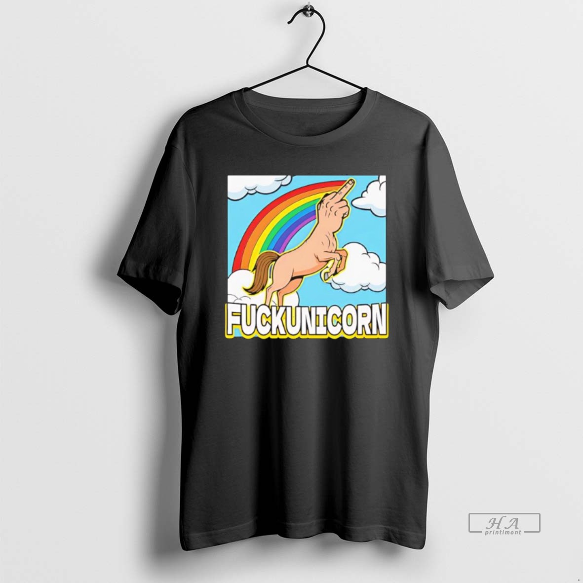 Official Fuckunicorn Unicorn Rainbow Graphic Shirt