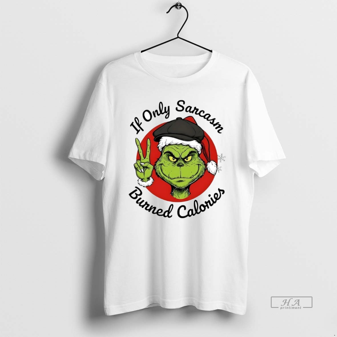 Official Grinch If Only Sarcasm Burned Calories Circle Shirt
