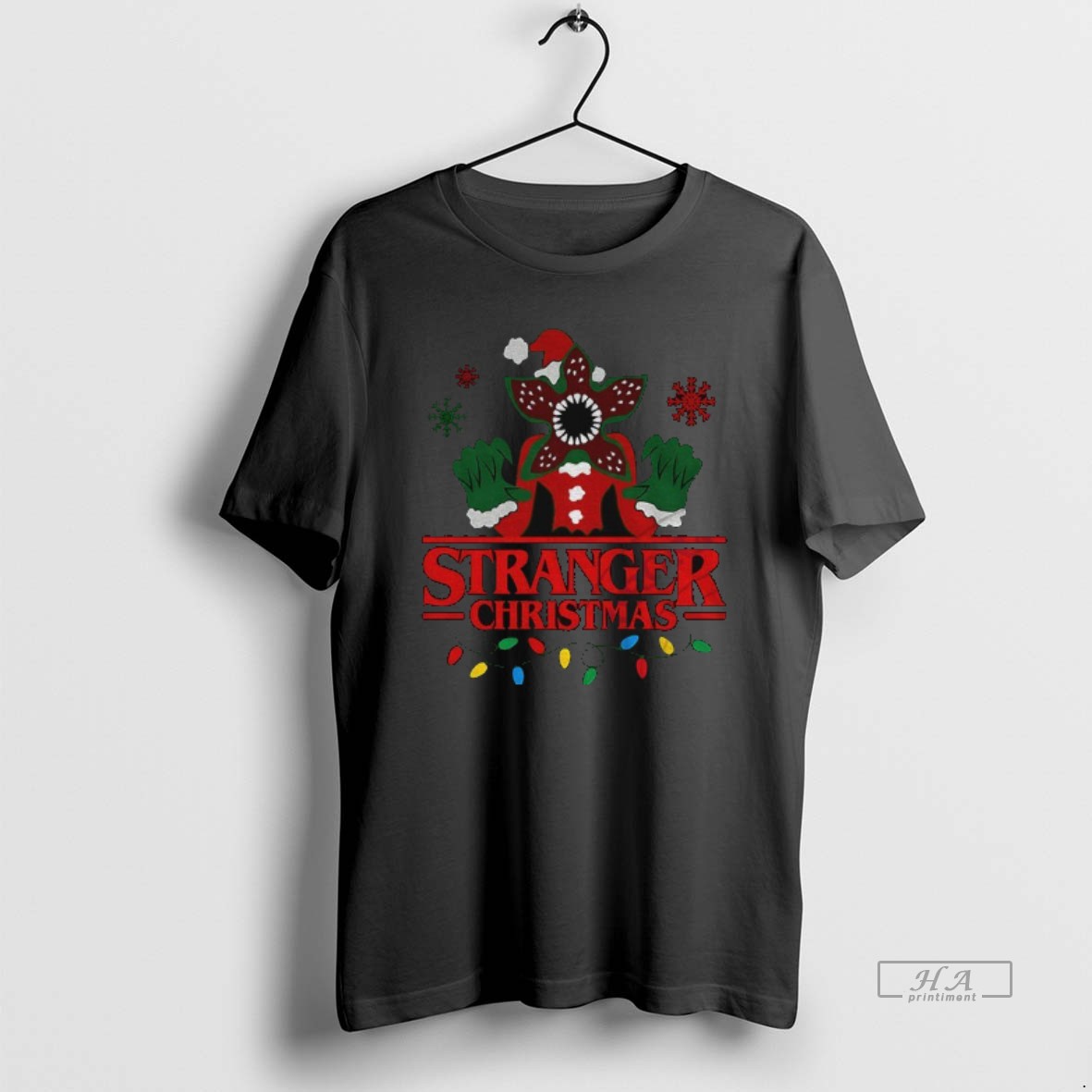 Official Grinch X Demogorgon Santa Claus Stranger Things Christmas Shirt