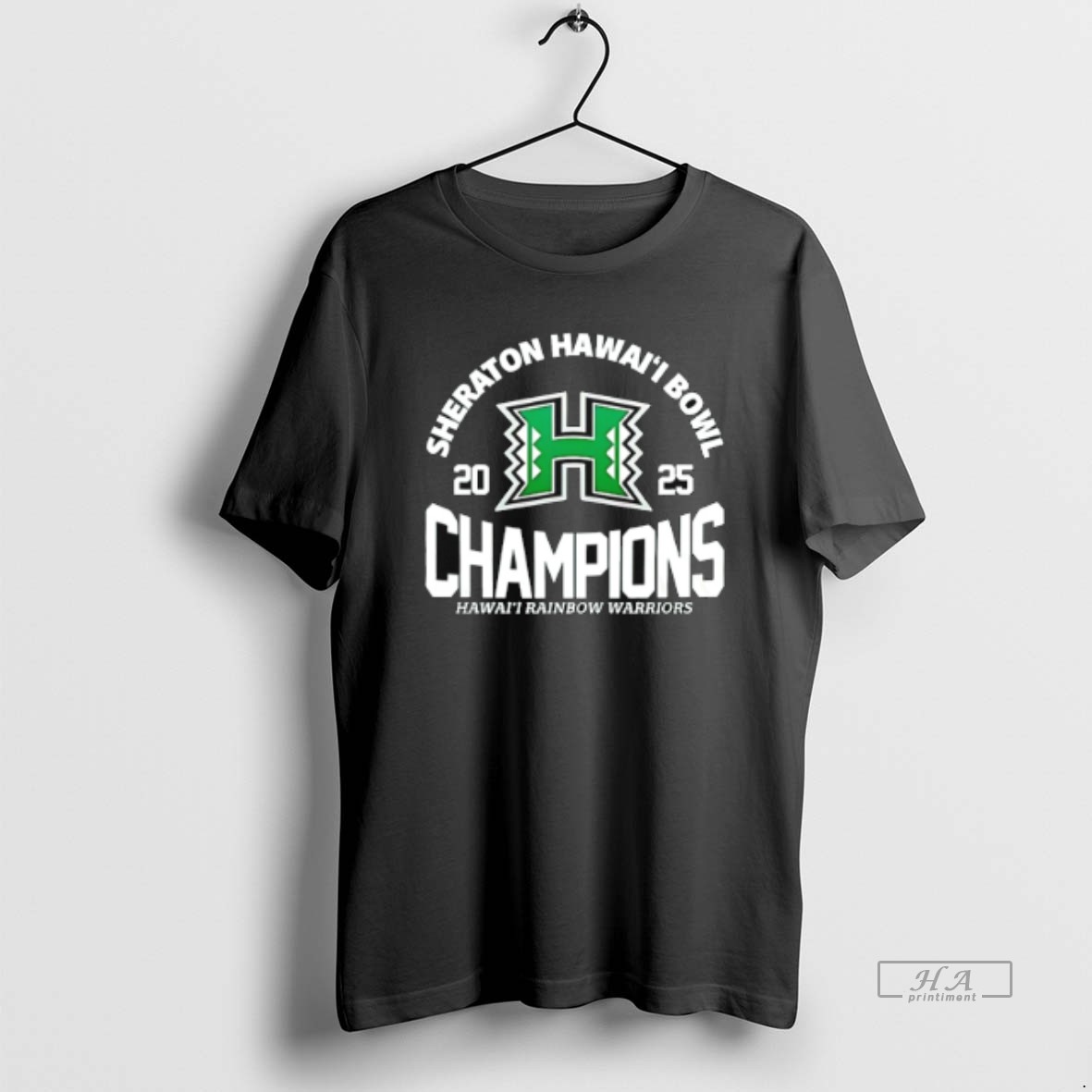 Official Hawaii Rainbow Warriors 2025 Hawai Bowl Champions T Shirt