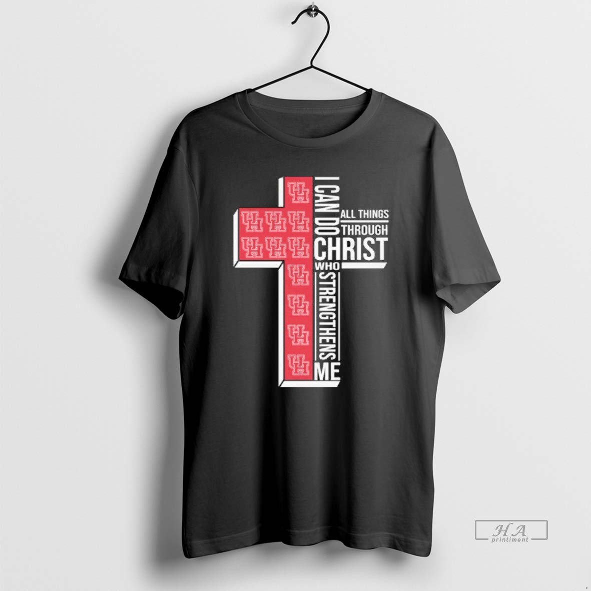 Official Houston Cougars I Can Do All Things Through Christ Who Strengthen Me T Shirt