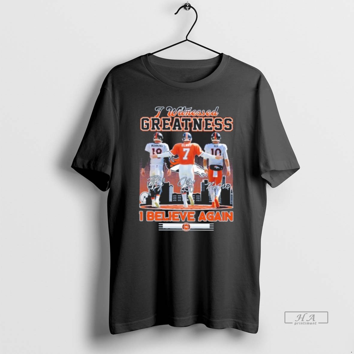 Official I Witnessed Greatness Player Signature I Believe Again Shirt