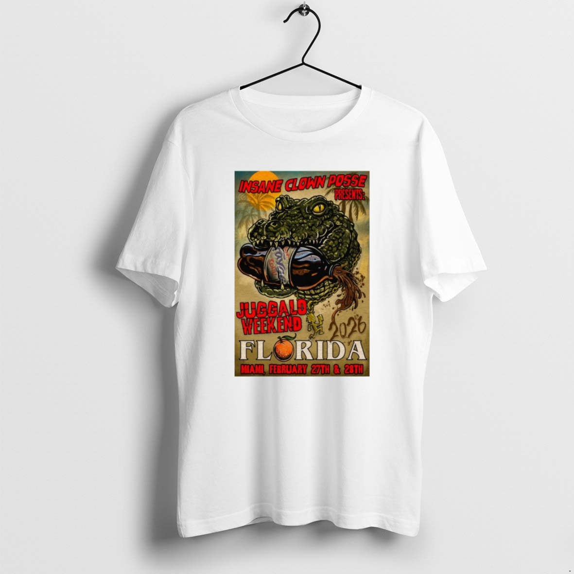 Official Insane Clown Posse Miami Florida February 27 28 2026 T Shirt