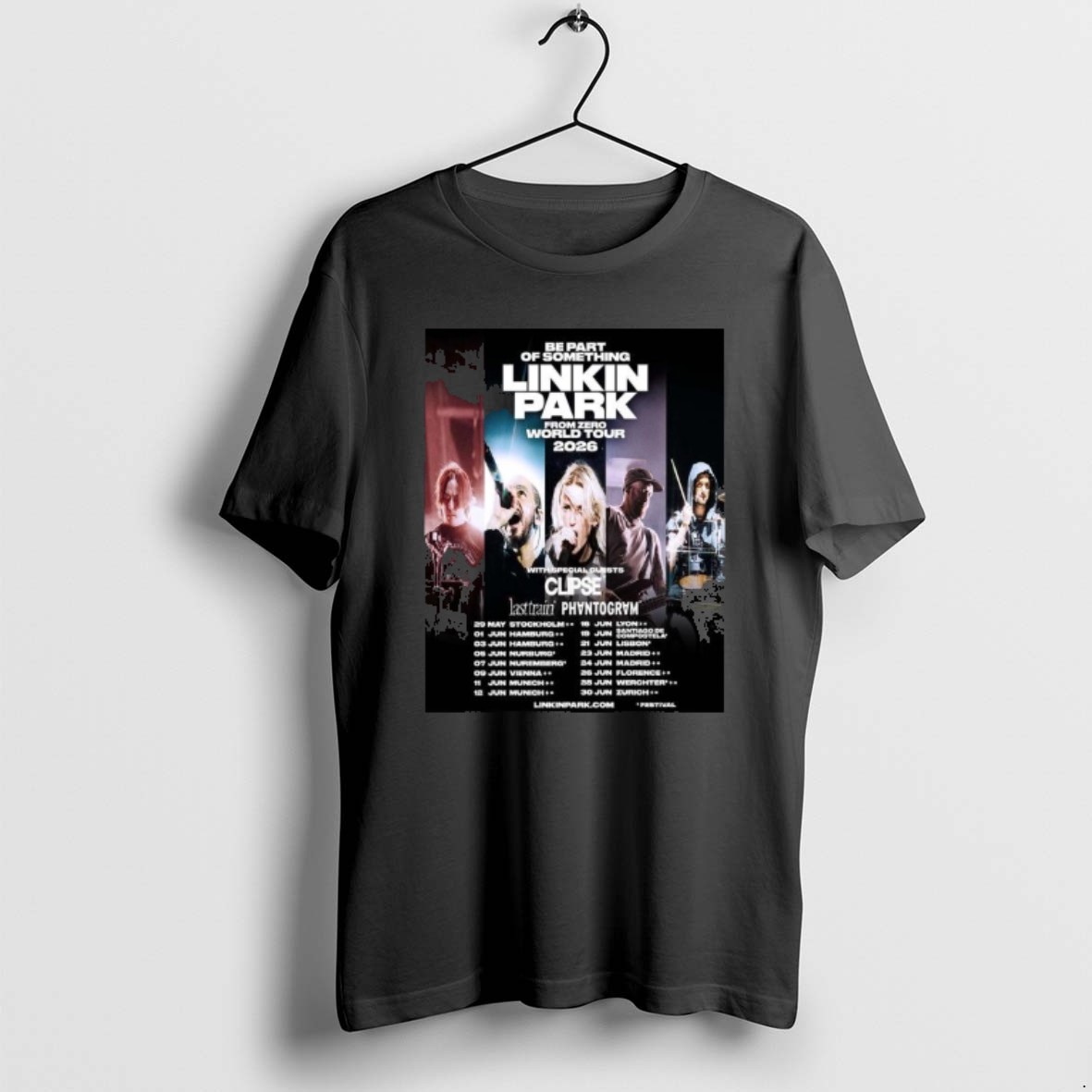 Official Linkin Park Be Part Of Something From Zero World Tour 2026 Europe Dates T Shirt