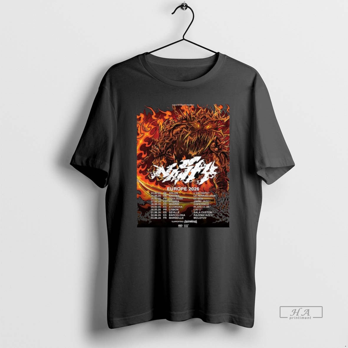 Official Nasty Europe Tour 2026 T Shirt