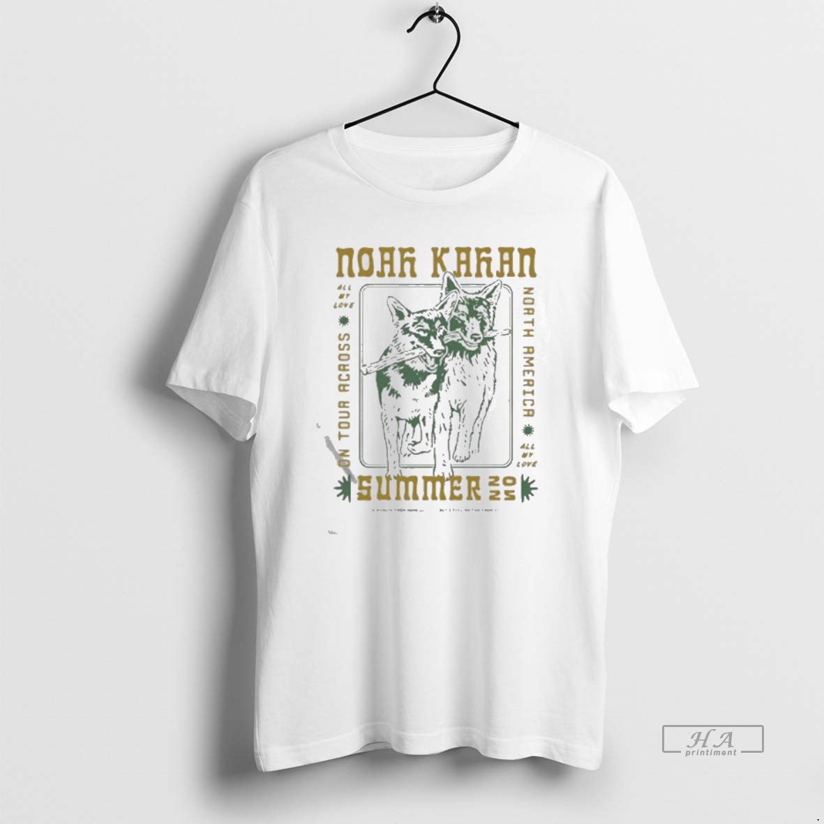 Official Noah Kahan Passing Through Summer 2025 North America T Shirt
