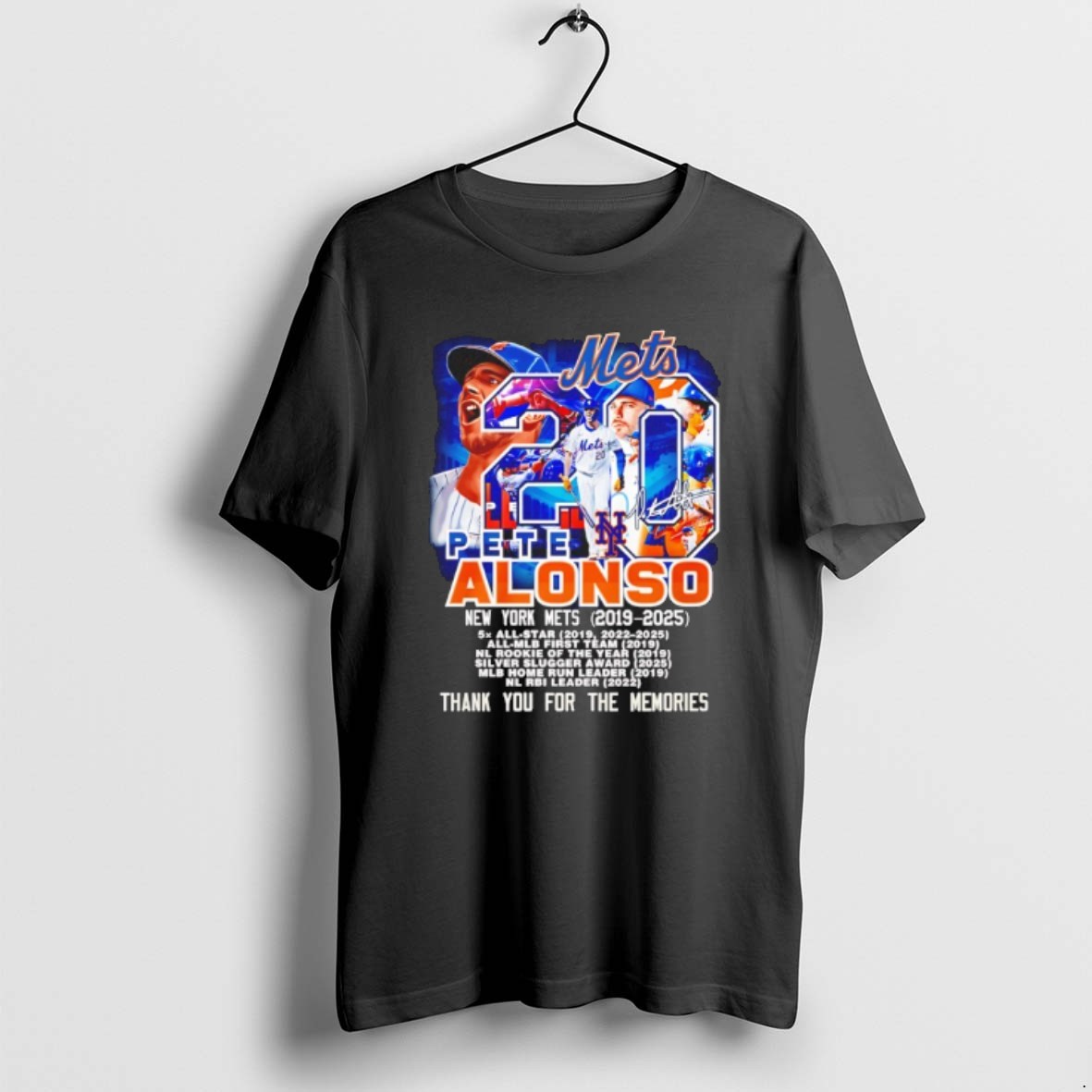 Official Pete Alonso Ny Mets 2019 2025 Thank You For The Memories T Shirt
