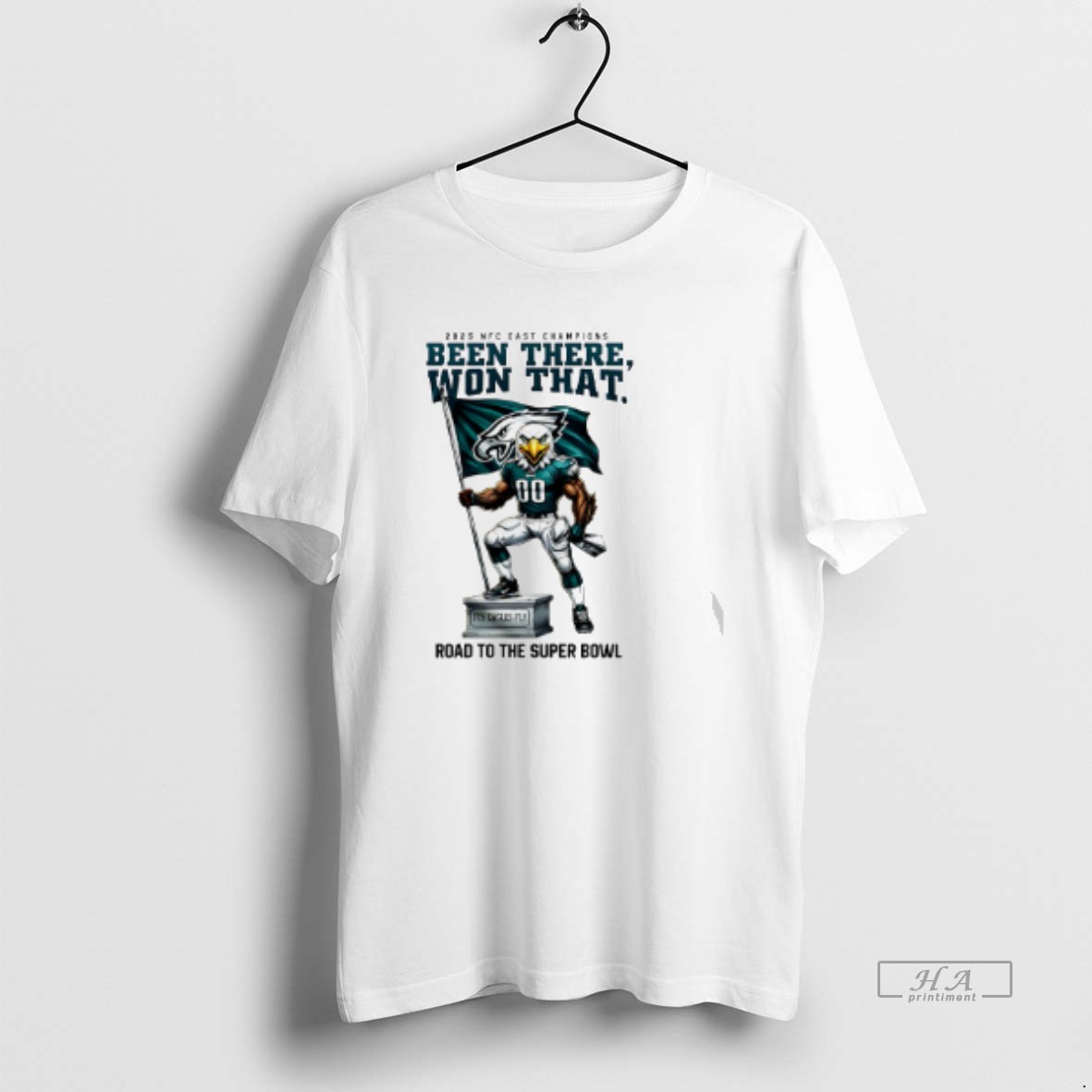 Official Philadelphia Eagles 2025 Nfc East Champions Been There Won That Road To The Super Bowl T Shirt