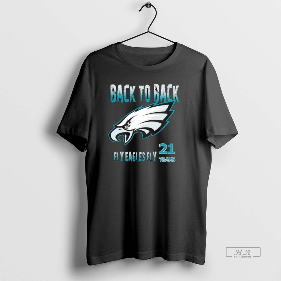 Official Philadelphia Eagles 21 Years Back To Back Fly Eagles Fly T Shirt