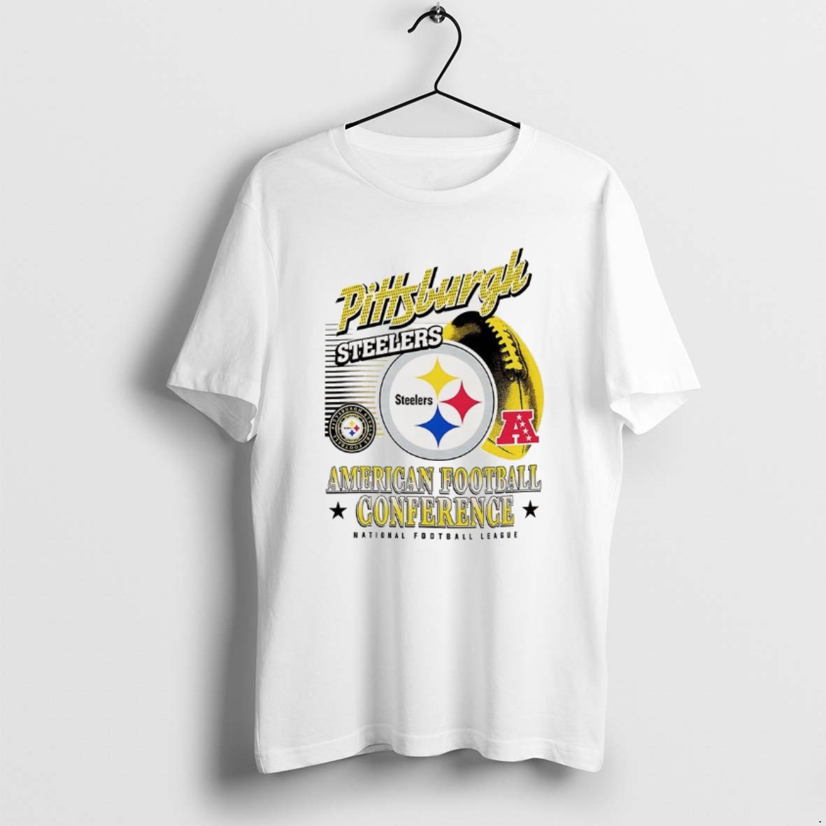 Official Pittsburgh Steelers Nfl American Football Conference Logo Ball Retro T Shirt