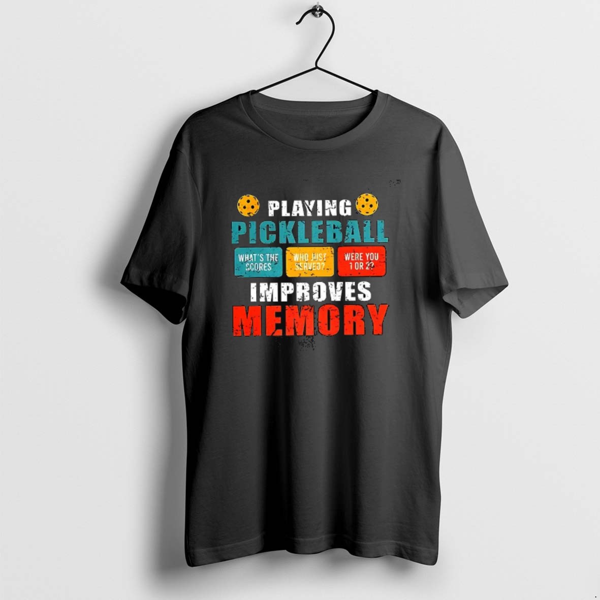 Official Playing Pickleball Improves Memory Whats The Saucers Vintage T Shirt