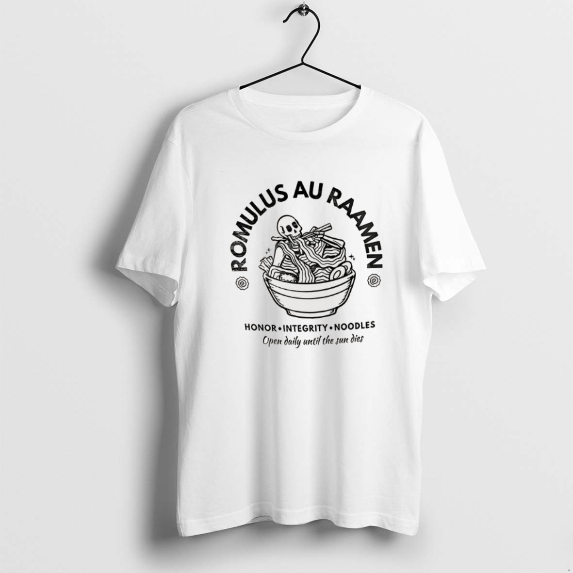 Official Romulus Au Raa Men Honor Integrity Noodles T Shirt