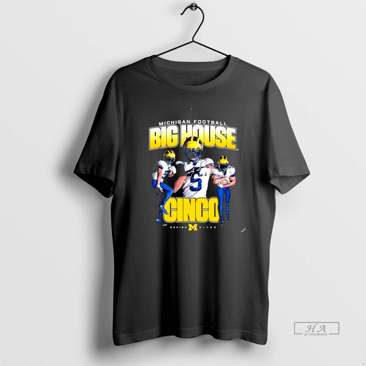 Official Savion Hiter Big House Cinco Michigan Wolverines Graphic Christmas Shirt