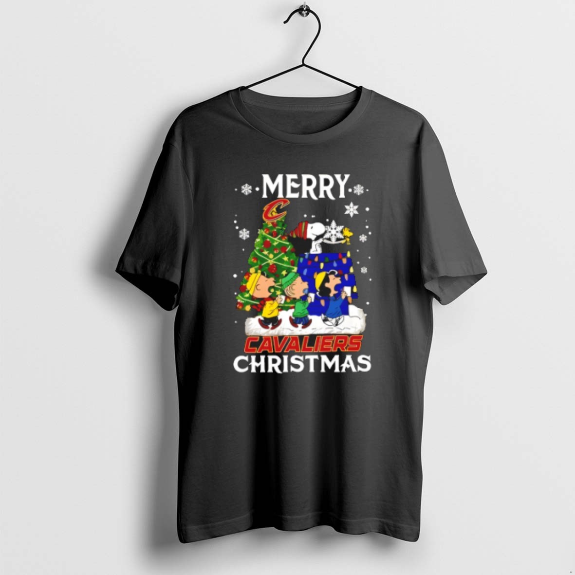 Official Snoopy And Friends Merry Cleveland Cavaliers Christmas Nba T Shirt