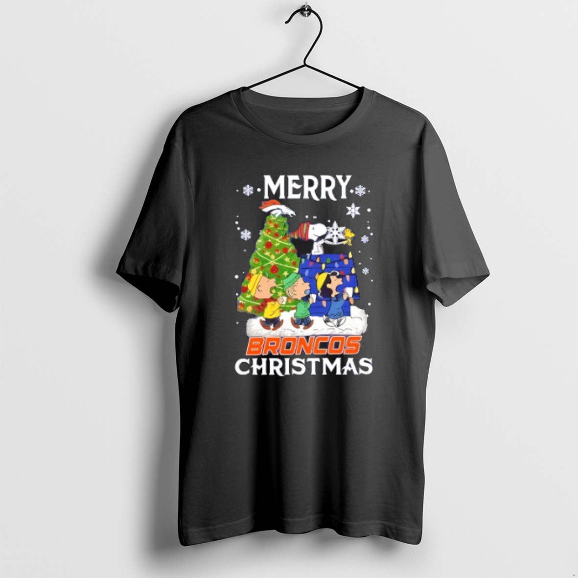Official Snoopy And Friends Merry Denver Broncos Christmas Nfl T Shirt