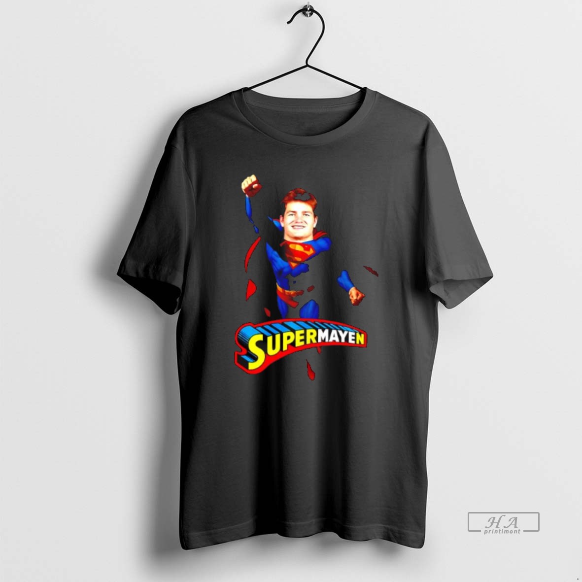 Official Supermayen Superman Patriots Drake Maye Parody Fan Shirt