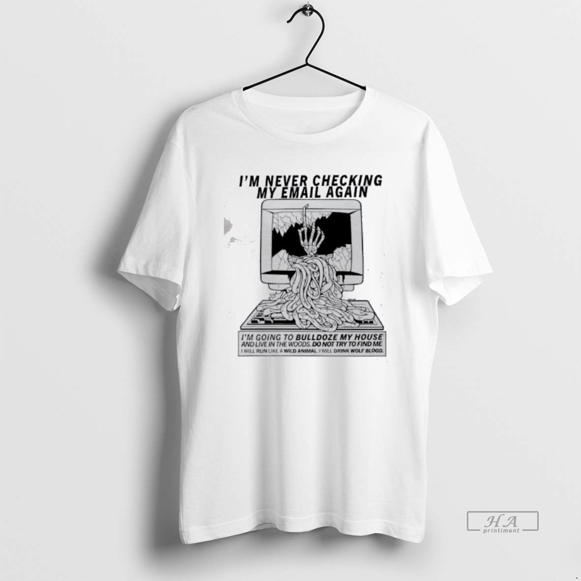 Official Tv Im Never Checking My Email Again T Shirt