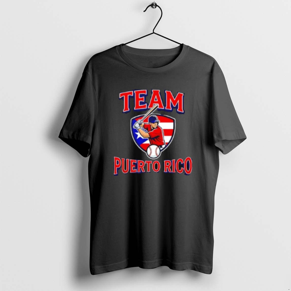 Official Team Puerto Rico Baseball Flag Patriotic T Shirt