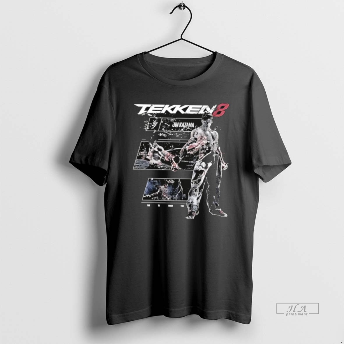 Official Tekken 8 Jin Kazama Graphic Retro T Shirt