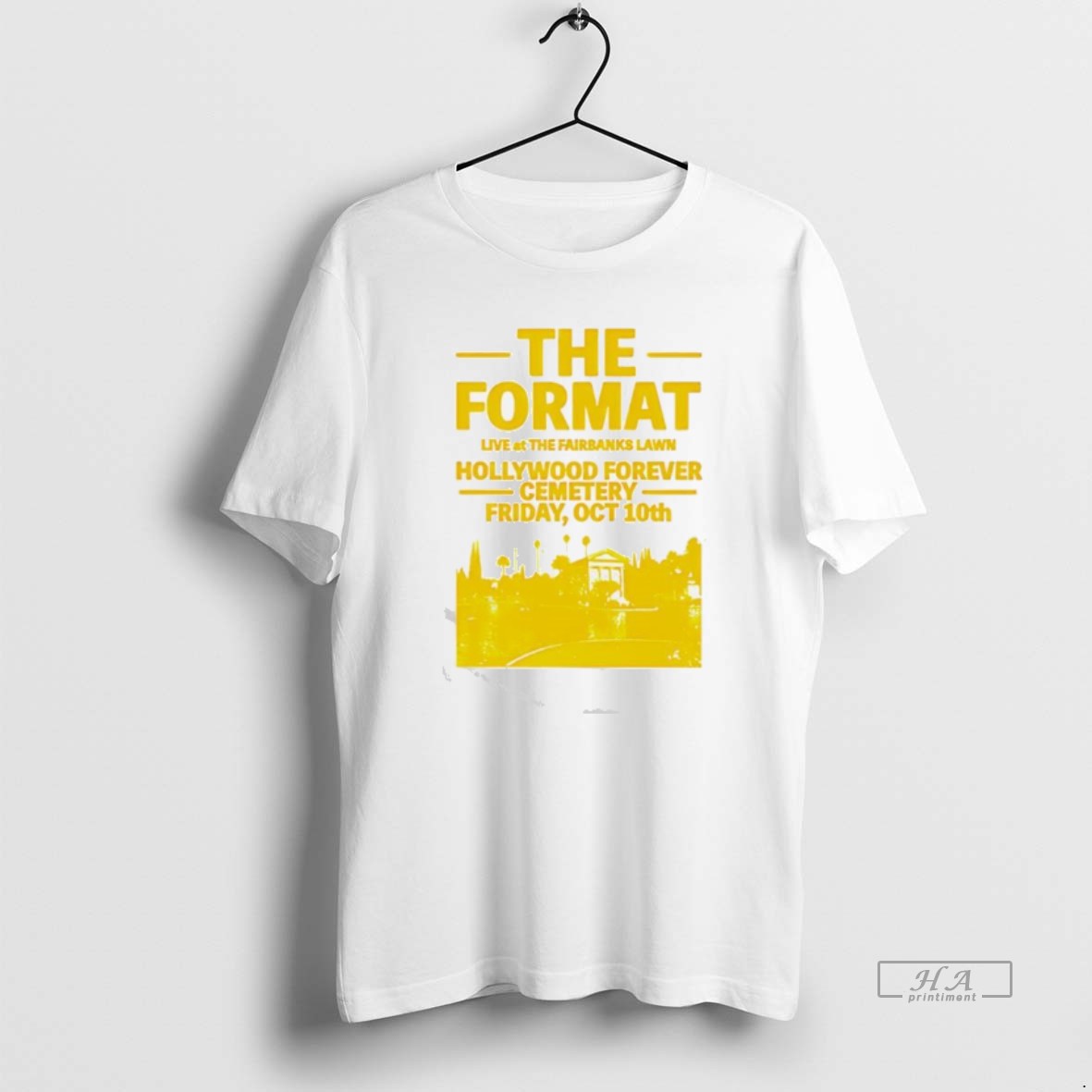 Official The Format Los Angeles Ringer Live At The Fairbanks Lawn Hollywood Forever Cemetery T Shirt