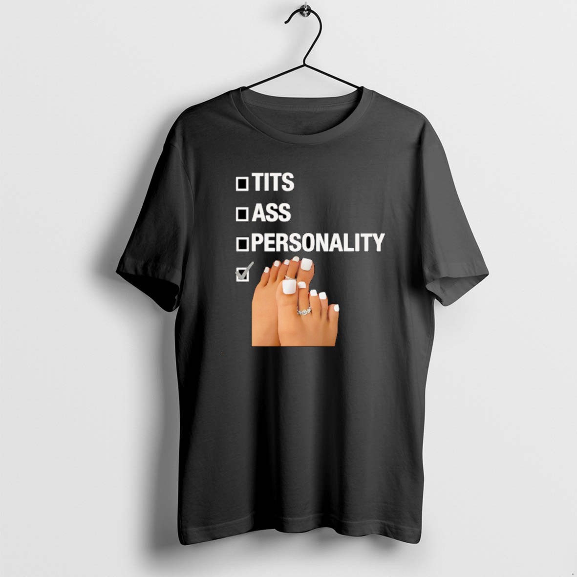 Official Tits Ass Personality Toes Checklist Christmas T Shirt