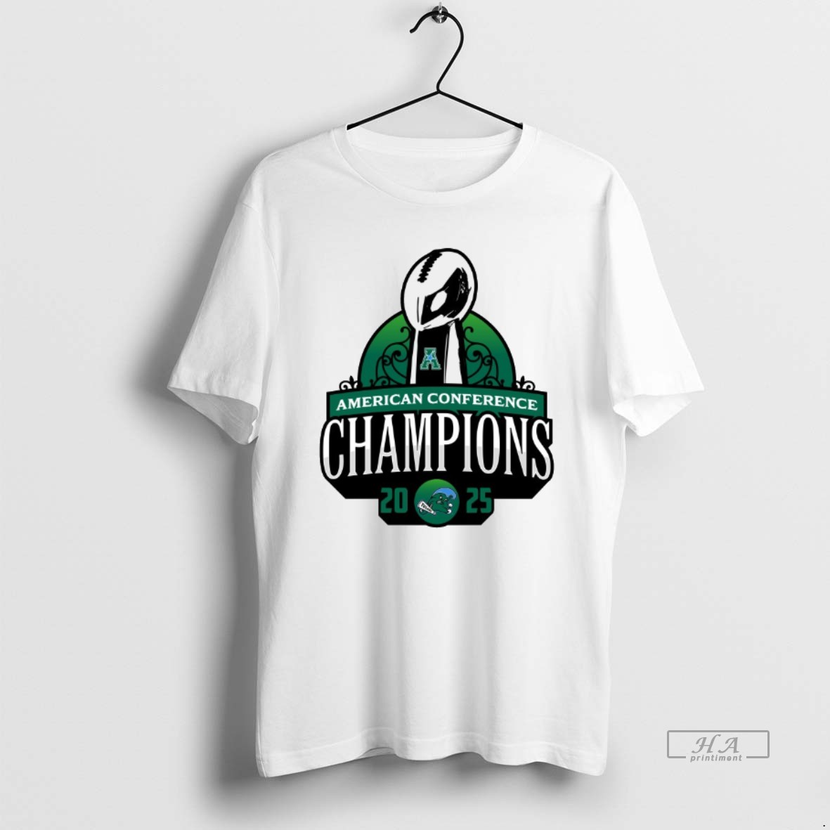 Official Tulane Green Wave 2025 American Conference Champions New Logo Shirt