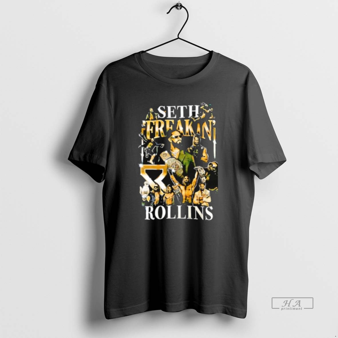 Official Wwe Seth Freakin Rollins Graphic Retro T Shirt