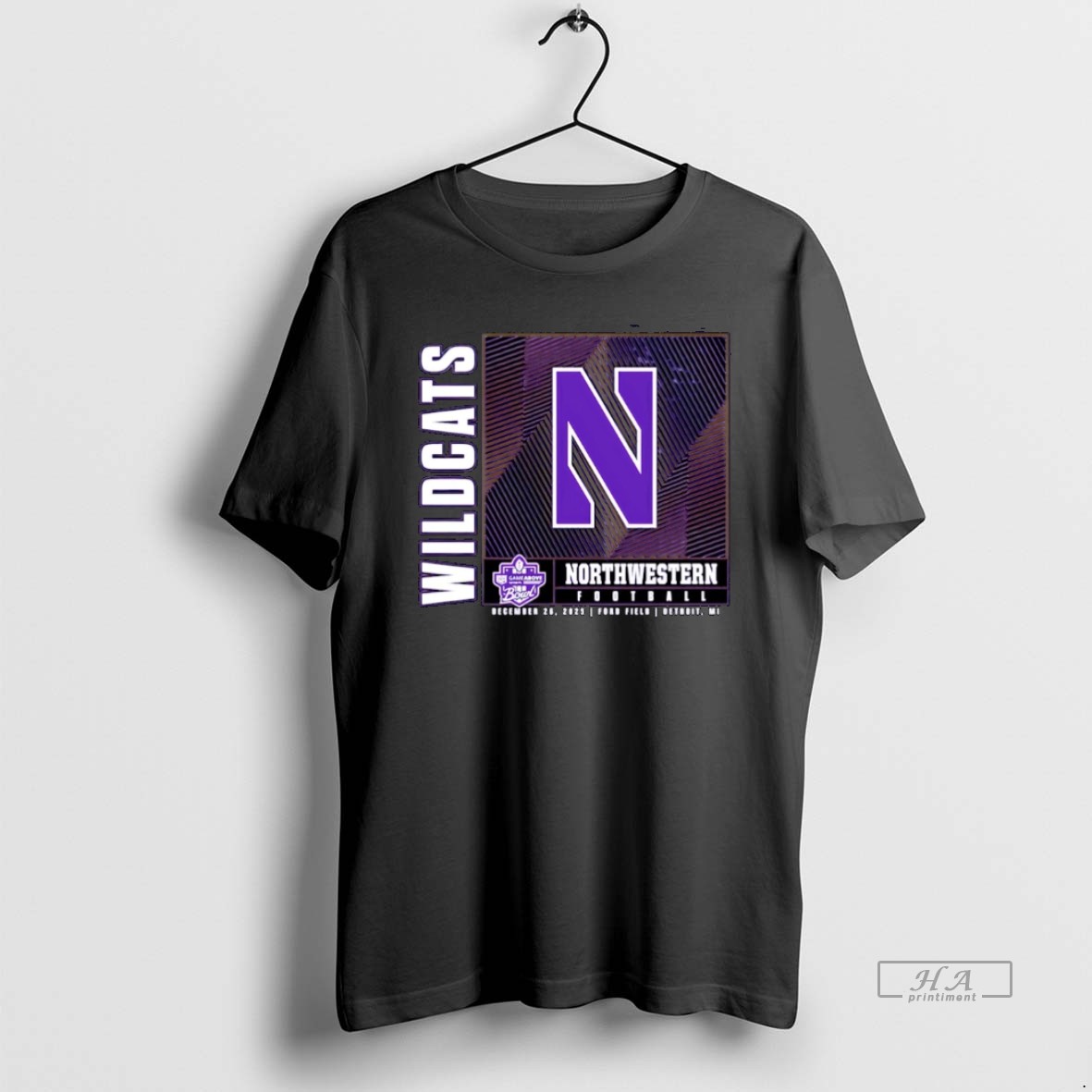 Official Wildcats Northwestern 2025 Gameabove Sports Bowl Line Art Christmas Shirt