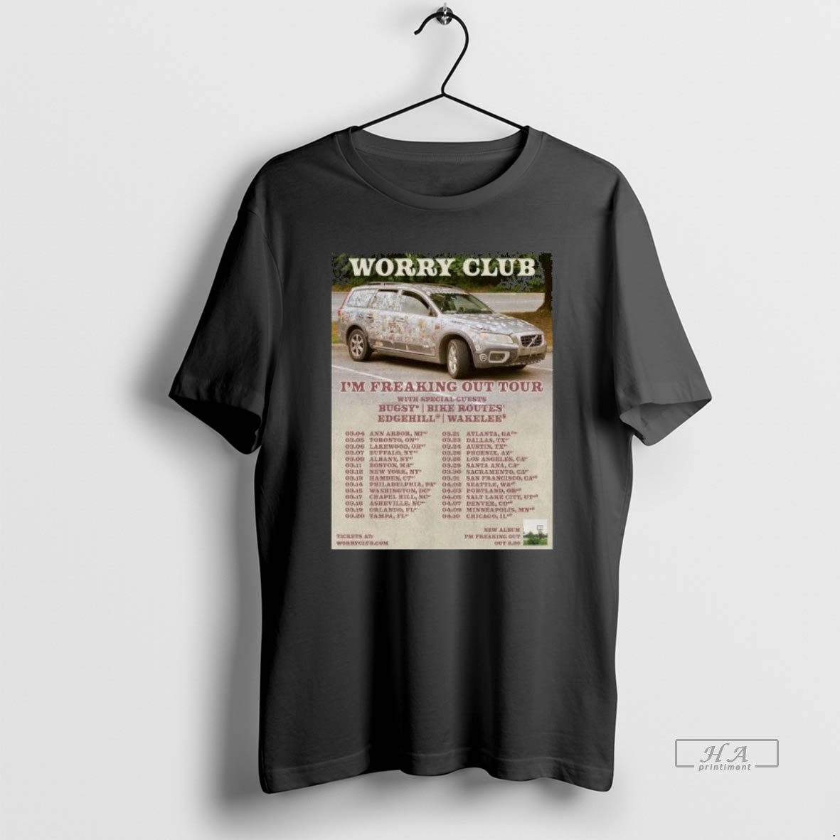 Official Worry Club Im Freaking Out Tour 2026 T Shirt