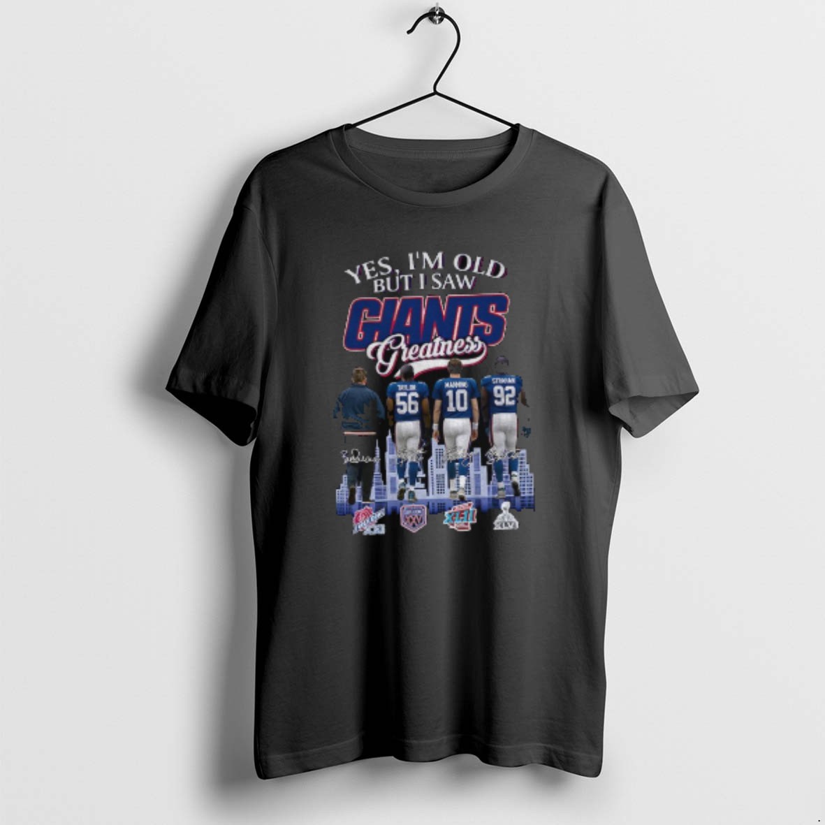 Official Yes Im Old But I Saw Giants Greatness Vintage New York Football T Shirt