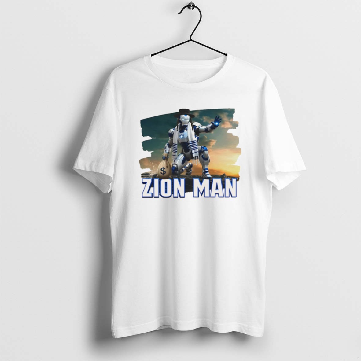 Official Zion Man Jews Robot Christmas T Shirt