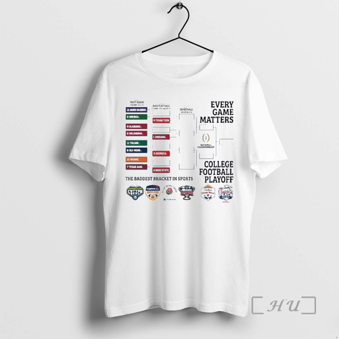 Officials 2025 Cfp Brackets Premium T Shirts Sweater Hoodie