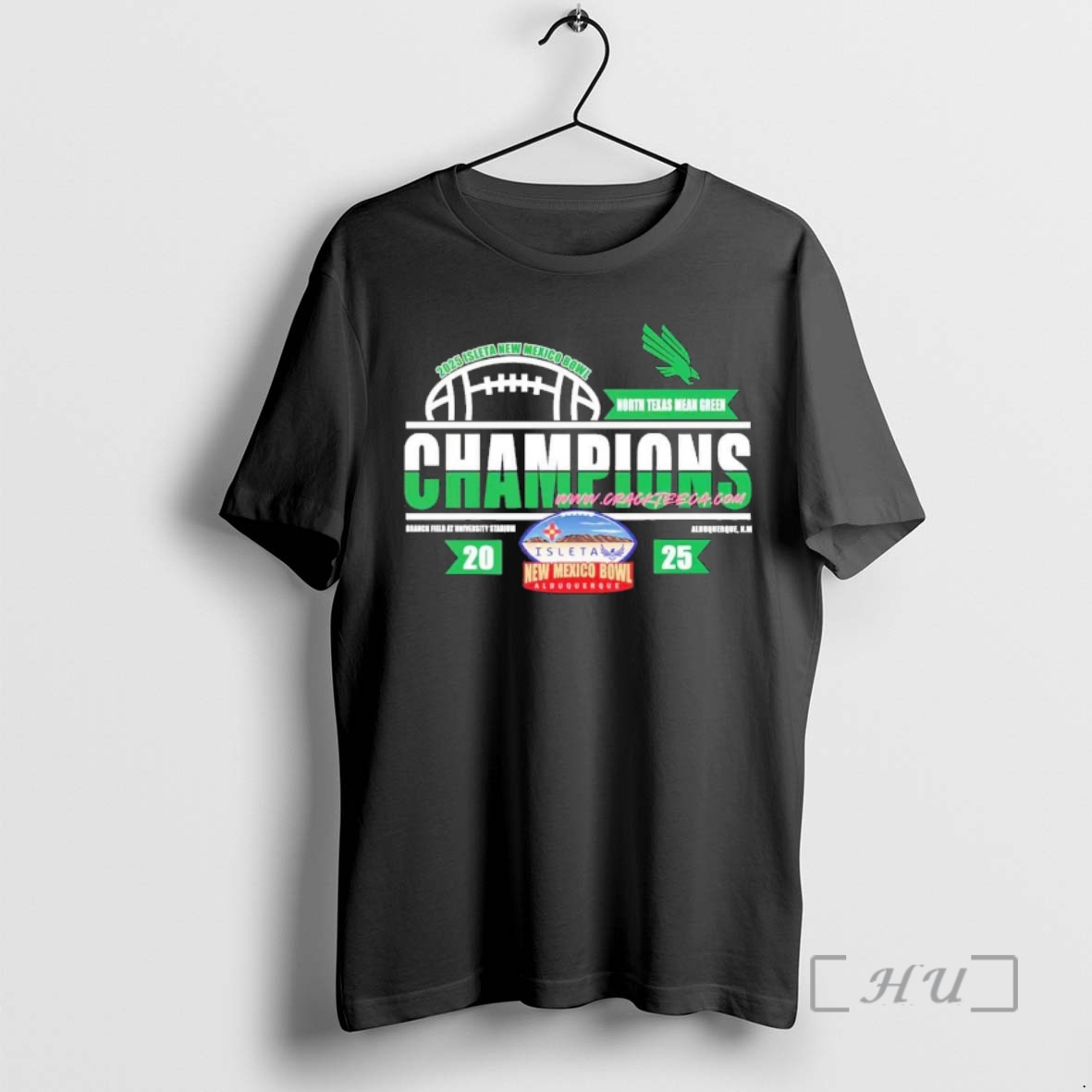 Officials 2025 North Texas Mean Green Isleta New Mexico Bowl Champions Ranch Field At University Stadium Albuquerque Nm Premium T Shirts Sweater Hoodie