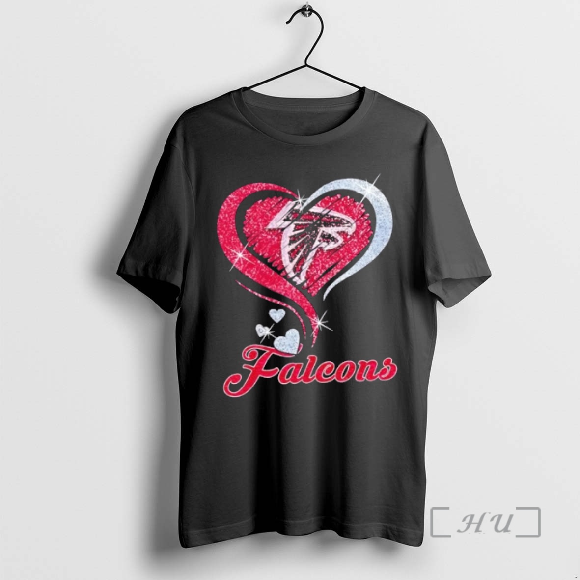 Officials Atlanta Falcons Football In Glitter Heart Fans Premium T Shirts Sweater Hoodie