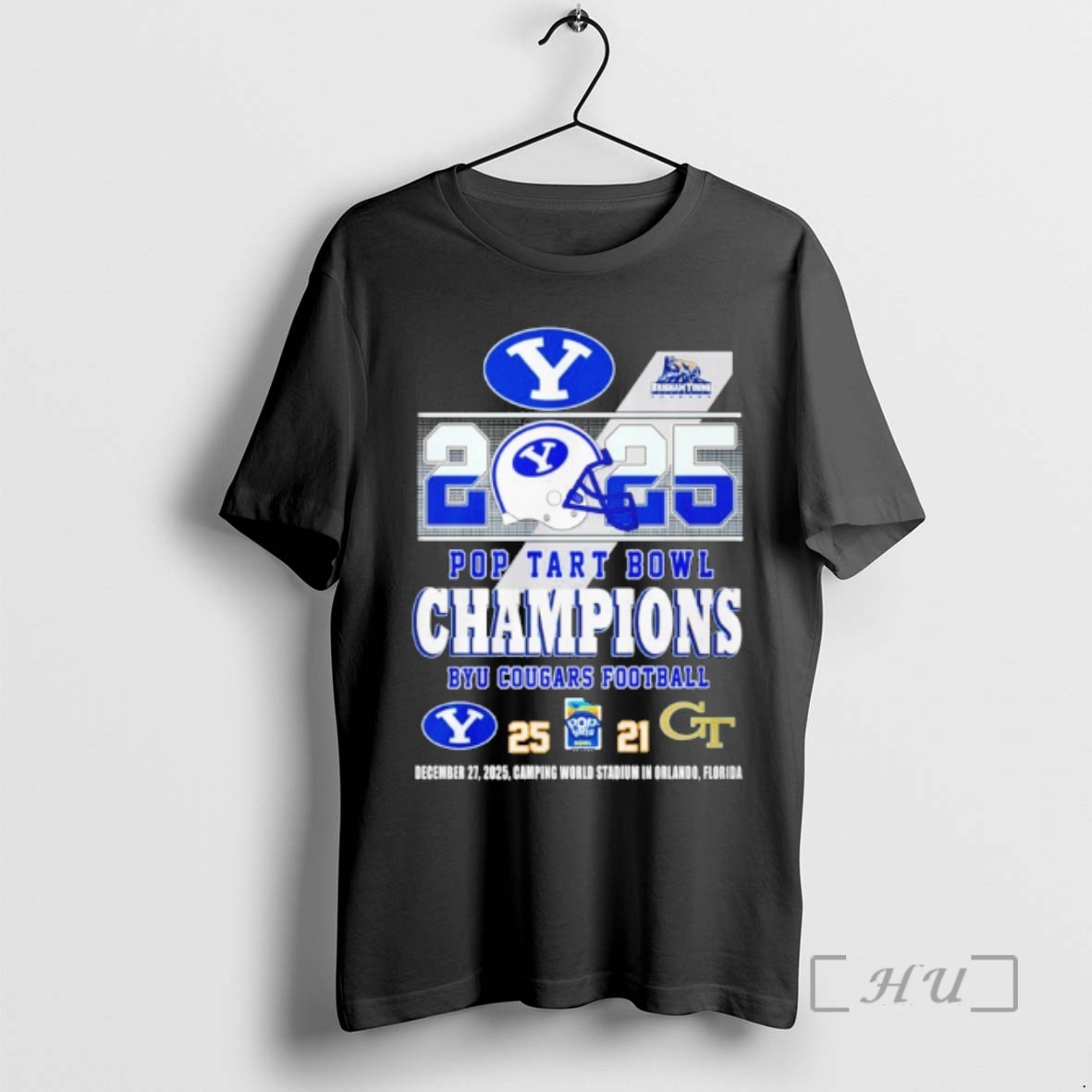 Officials Byu Cougars 2025 Pop Tarts Bowl Champions Helmet Score Premium T Shirts Sweater Hoodie