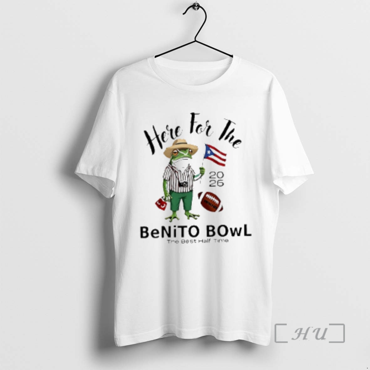 Officials Bad Bunny Super Bowl 2026 Here For The Benito Bowl The Best Half Time Mascot Premium T Shirts Sweater Hoodie